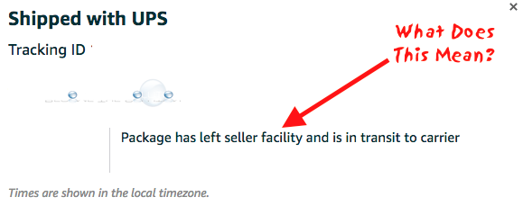 Package Has Left Seller Facility and is in Transit to Carrier – Amazon