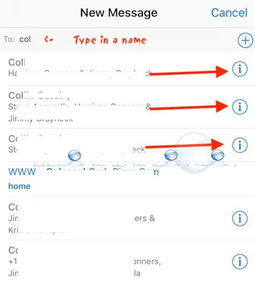 Easy: Clear Recent Message (Group Recipients) Contacts iPhone