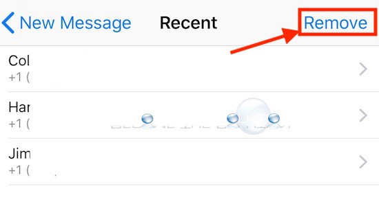 Imessage remove recent contacts