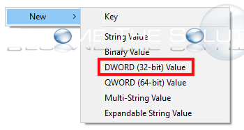 Windows new dword value 32-bit