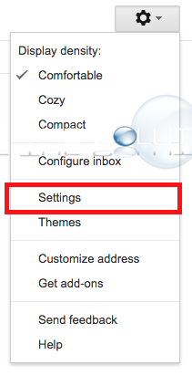 Gmail desktop settings