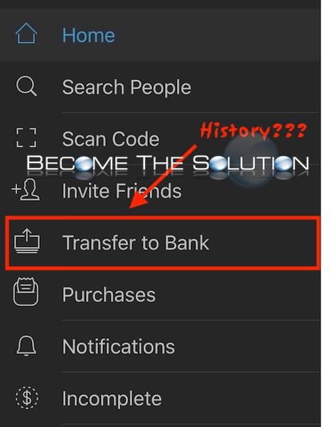 Where: Venmo Transfer to Bank History?