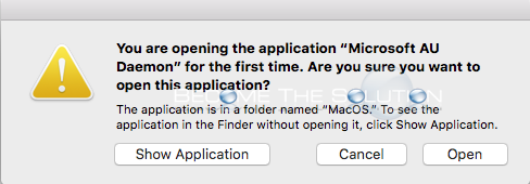 Microsoft au daemon for the first time mac