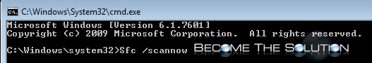 Windows system file scan command prompt