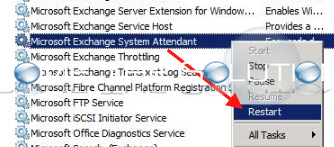 Microsoft Exchange system attendant service windows