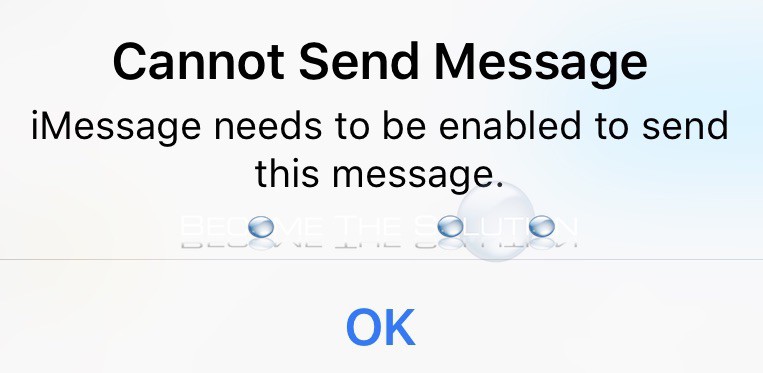 Fix: iMessage Needs to be Enabled to Send This Message (But It Is Enabled)