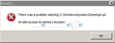 Fix: There Was a Problem Starting Inetcpl.cpl – Internet Explorer
