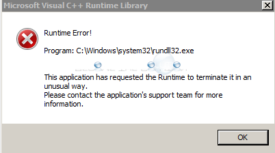 Fix Runtime Error Rundll32 Exe Application Has Requested Runtime To Terminate It