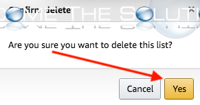 Amazon confirm delete list