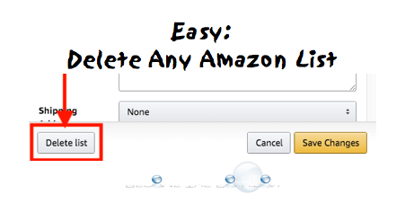 Amazon delete a list