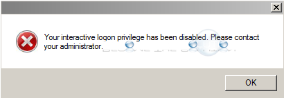 Fix: Your Interactive Login Privilege Has Been Disabled – Windows