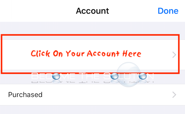 Iphone app store your account