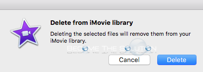 Imovie confirm delete imovie library pop up message