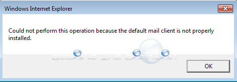 Fix: Could Not Perform This Operation Because the Default Mail Client Is Not Properly Installed