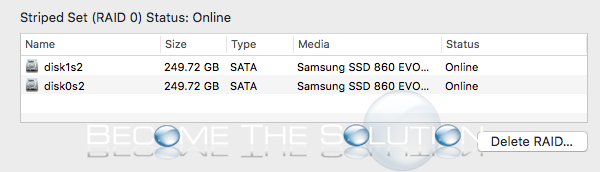 Mac os high sierra raid 0 disk utility