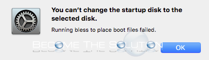 Why: Running bless to place boot files failed. – RAID Mac OS High Sierra 10.13