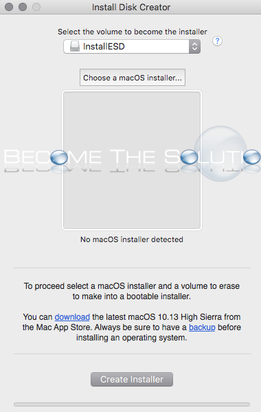 Mac install disk creator high sierra