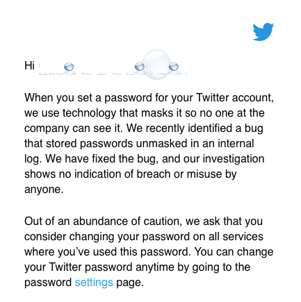 Twitter Password Hack May 3 2018