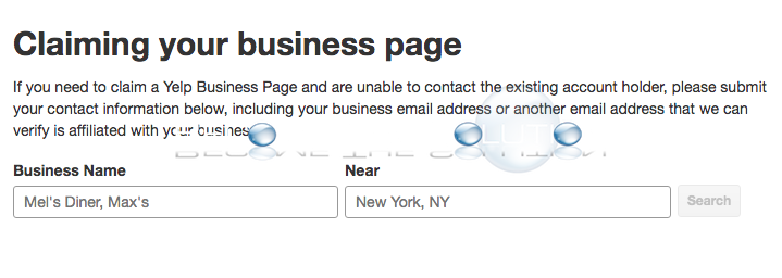 Yelp claim already claimed business page