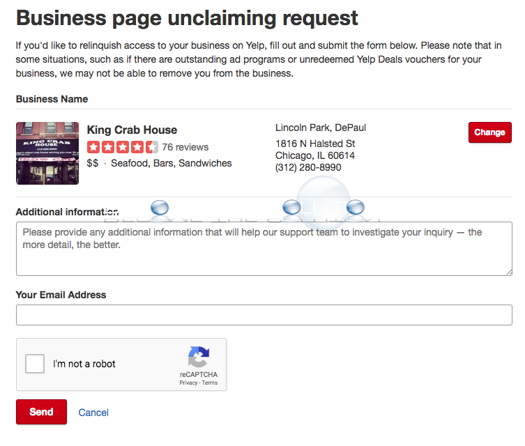 Yelp relinquish access business