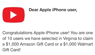 Congratulations Apple IPhone User! You Are One of 10 Users… (Pop-Up Scam)