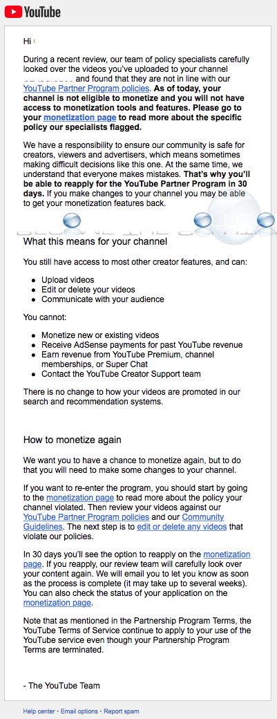 Why: Your Channel Is No Longer Eligible to Monetize. Learn to Reapply - YouTube
