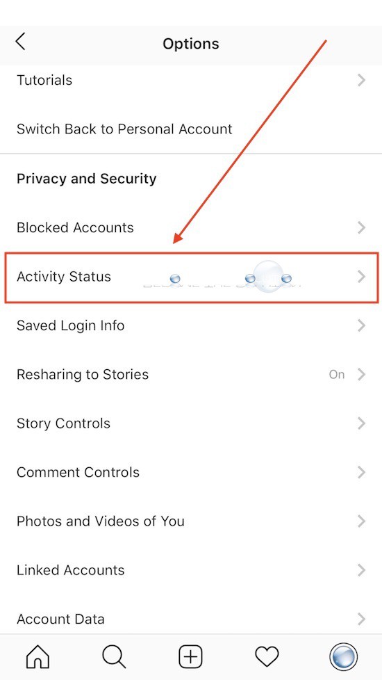 Instagram activity status messages