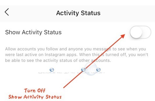Instagram disable activity status