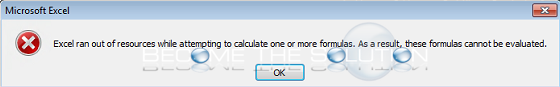 Fix: Excel Ran Out of Resources While Attempting To Calculate One or More Formulas