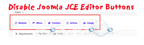 Disable Joomla XTD JCE Editor Buttons (Module, Menu, Contact, Article, Image)
