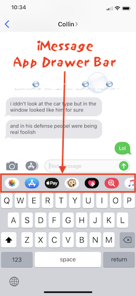 iPhone Remove App Drawer in iMessages