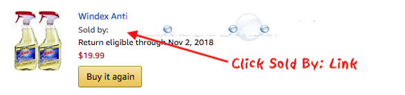 Amazon orders sold by link