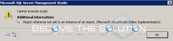 Fix: Object Reference Not Set to An Instance of An Object Microsoft.Visualstudio.Editor.Implementation