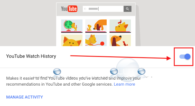 Youtube watch history on off google activity