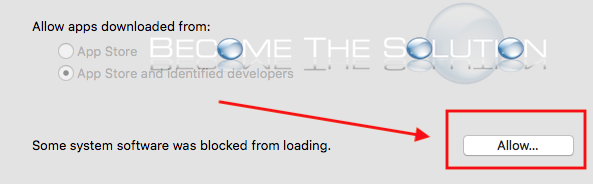 Mac system preferences some system software blocked allow