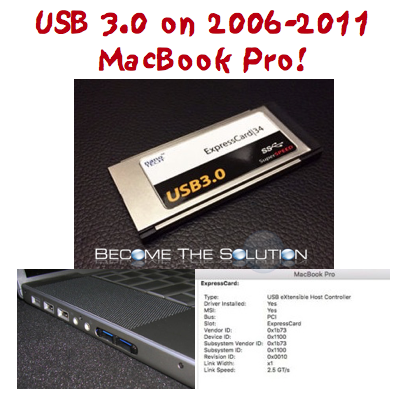 Buy: MacBook Pro (2006-2011) ExpressCard 34 USB 3.0