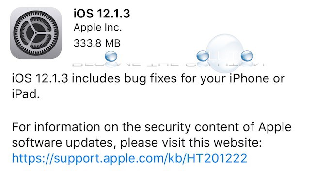 iOS 12.1.3 New Features