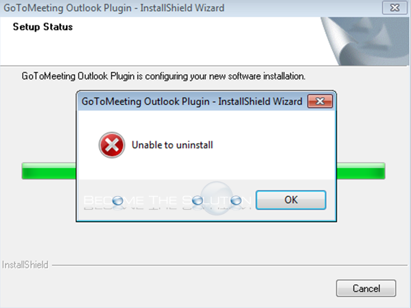 Fix: GoToMeeting Outlook Plugin Unable to Uninstall