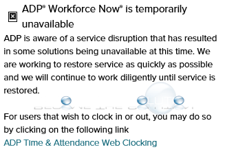 ADP Workforce Now is Temporarily Unavailable