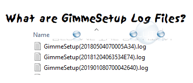 What is GimmeSetup Log Files?