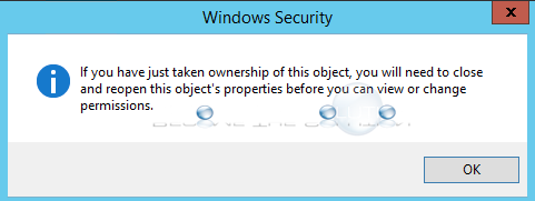 Why: If You Have Just Taken Ownership of This Object – Windows