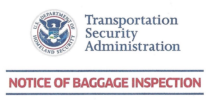 TSA Notice of Bag Inspection Form – What to Do?