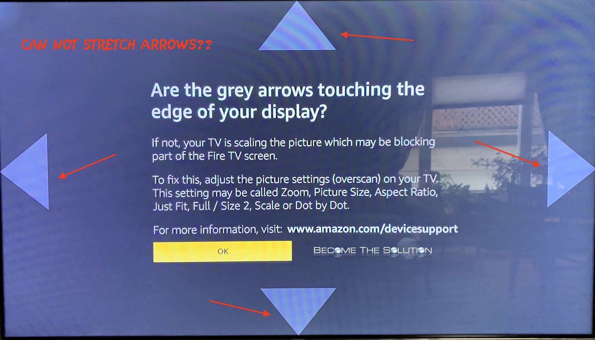Why: Amazon Fire Stick Calibrate Display Not Working (Can’t Move Arrows)