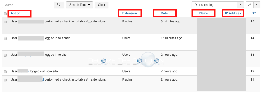 Joomla 3: How to Track User Login History and Activity (IP Address/User/Action/Date)