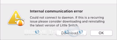Little Snitch: Internal Communication Error – Mac OS X