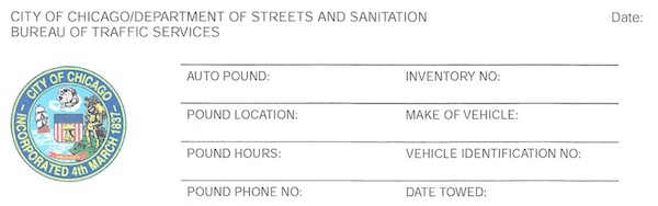 Notice of Vehicle Impoundment Chicago – Request a Hearing