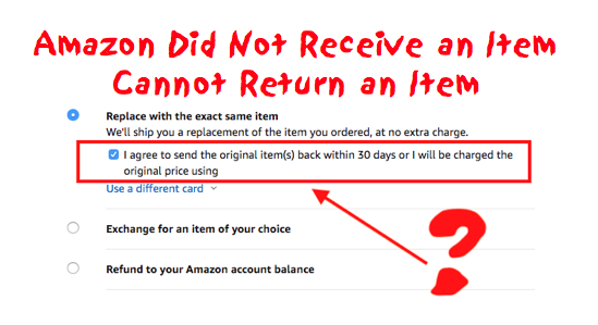 Why: Amazon missing package - must return original item for refund, but no item to ship?