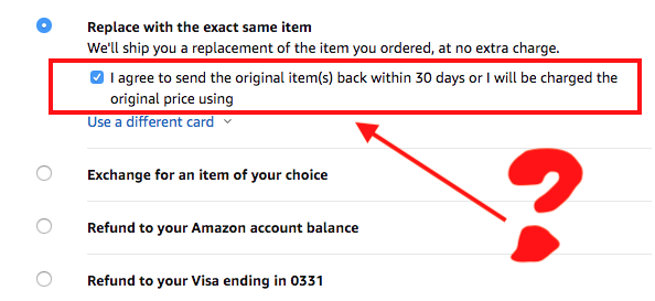 Amazon return missing item 30 days