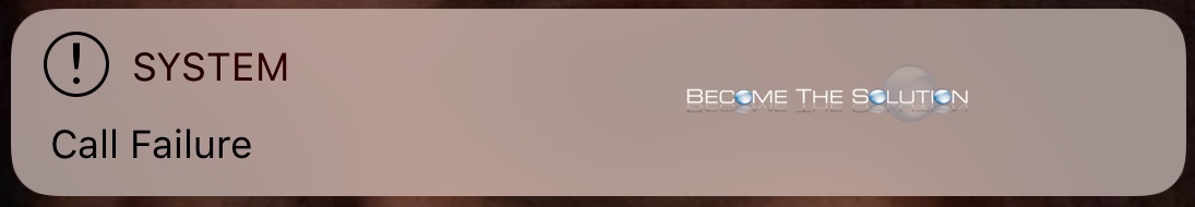 Why: System – Call Failure Message – iPhone