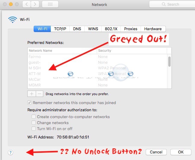 Fix: Mac Cannot Edit Preferred Networks (Greyed Out)